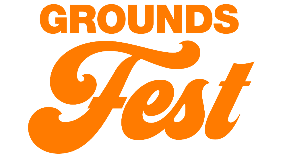 Orange text on a white background reads "GROUNDS Fest" with "GROUNDS" in bold uppercase letters and "Fest" in large, cursive script.