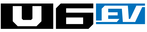 Stylized black and blue text logo displaying the letters "UGEV" on a white background, inspired by the bold aesthetics of the UFORCE 600.