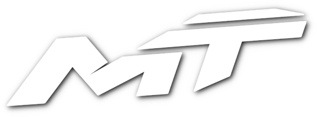 White stylized letters "MT" on a black background, with the top of the "T" extended into two parallel lines, referencing the 700MT branding.