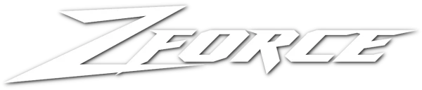 The word "ZFORCE" is displayed in bold, stylized white letters with sharp angles on a black background, capturing the dynamic spirit of the zforce 950 sport.