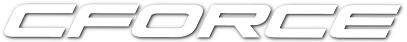 White, bold, uppercase letters spelling "CFORCE" on a black background, evoking the strength and style of the CForce 520.