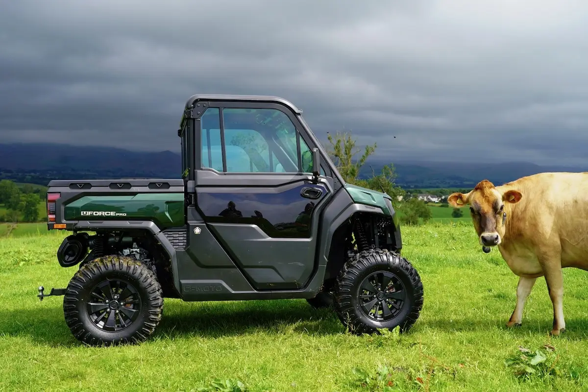 utv and cow